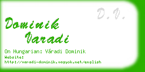 dominik varadi business card