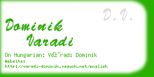 dominik varadi business card